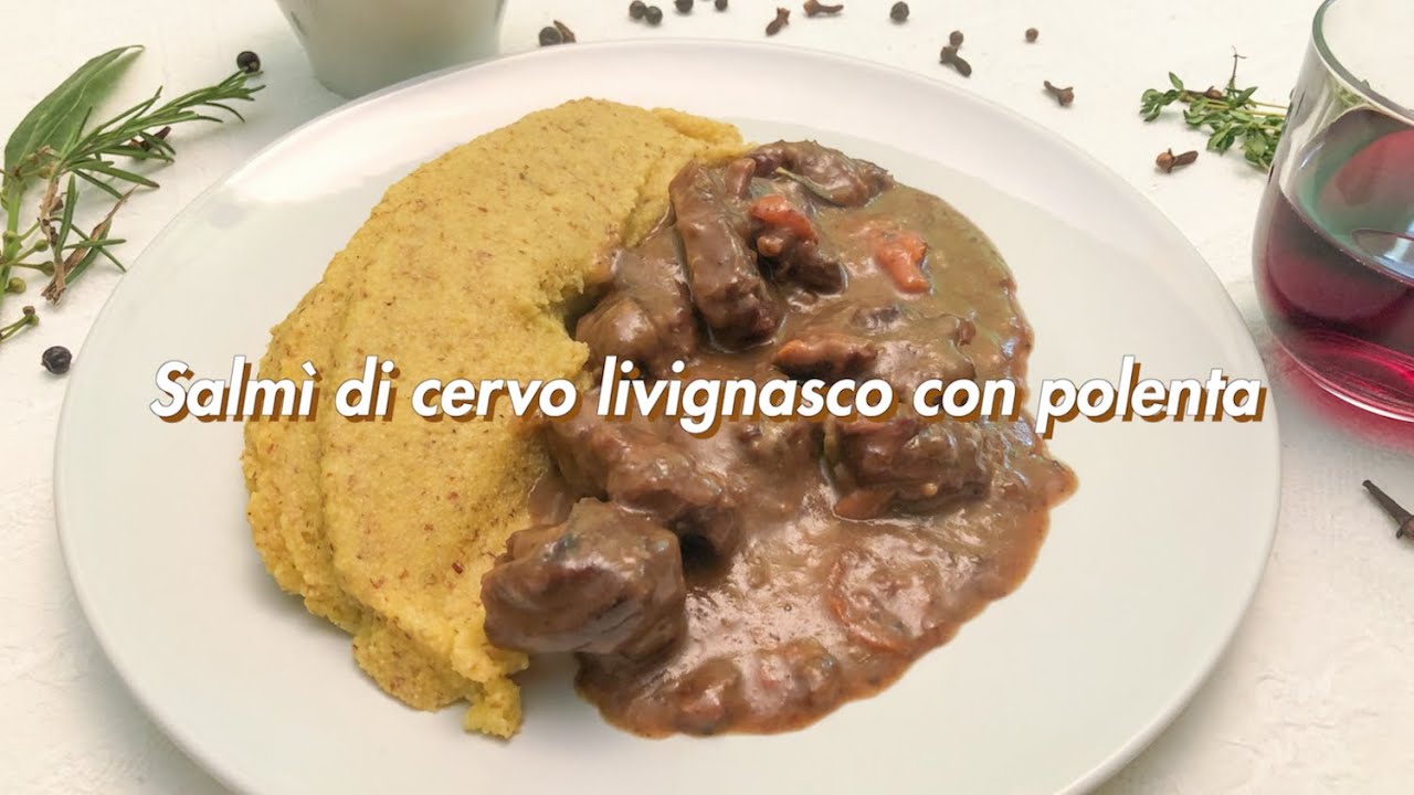 Salmì di cervo livignasco con polenta