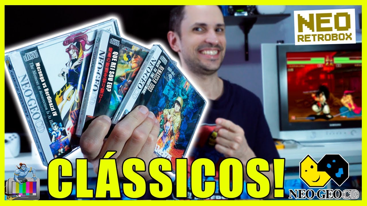 Clássicos do NeoGeo CD prensados c manual réplicas da NEORETROBOX! Colecionar games gastando menos!
