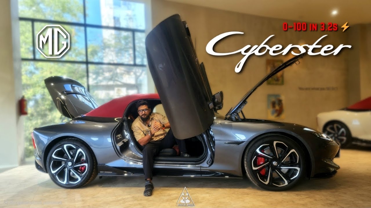 MG Cyberster Walkaround 🔥 0–100 in 3.2s | India’s Wildest Electric Roadster?