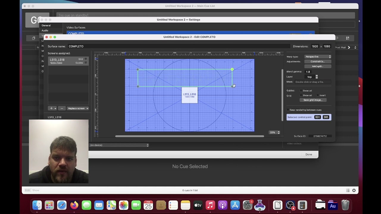Tutorial QLAB. Ajuste Surface de Video