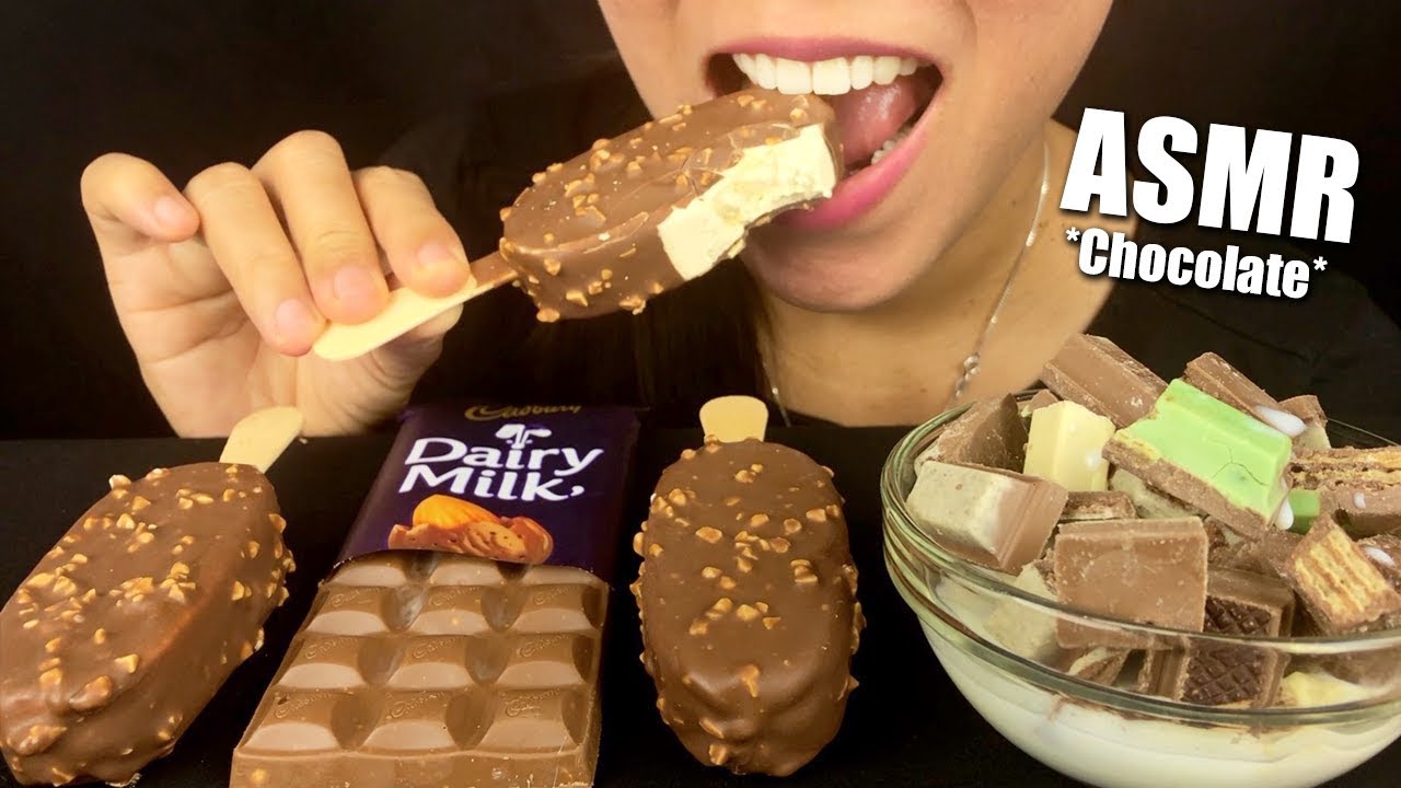 ASMR KIT KAT CEREAL + CHOCOLATE + ICE CREAM  킷캣 초콜릿 리얼사운드 먹방 | LaniEats ASMR