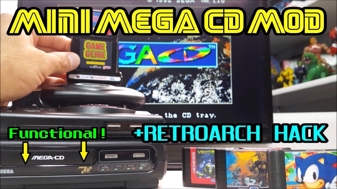 SEGA MEGA-CD Mini mod preview + Retroarch HACK test on Sega Genesis Mini