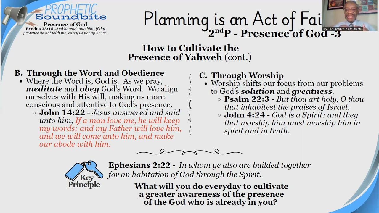 01 29 26 Presence of God 3 Planning is an Act of Faith