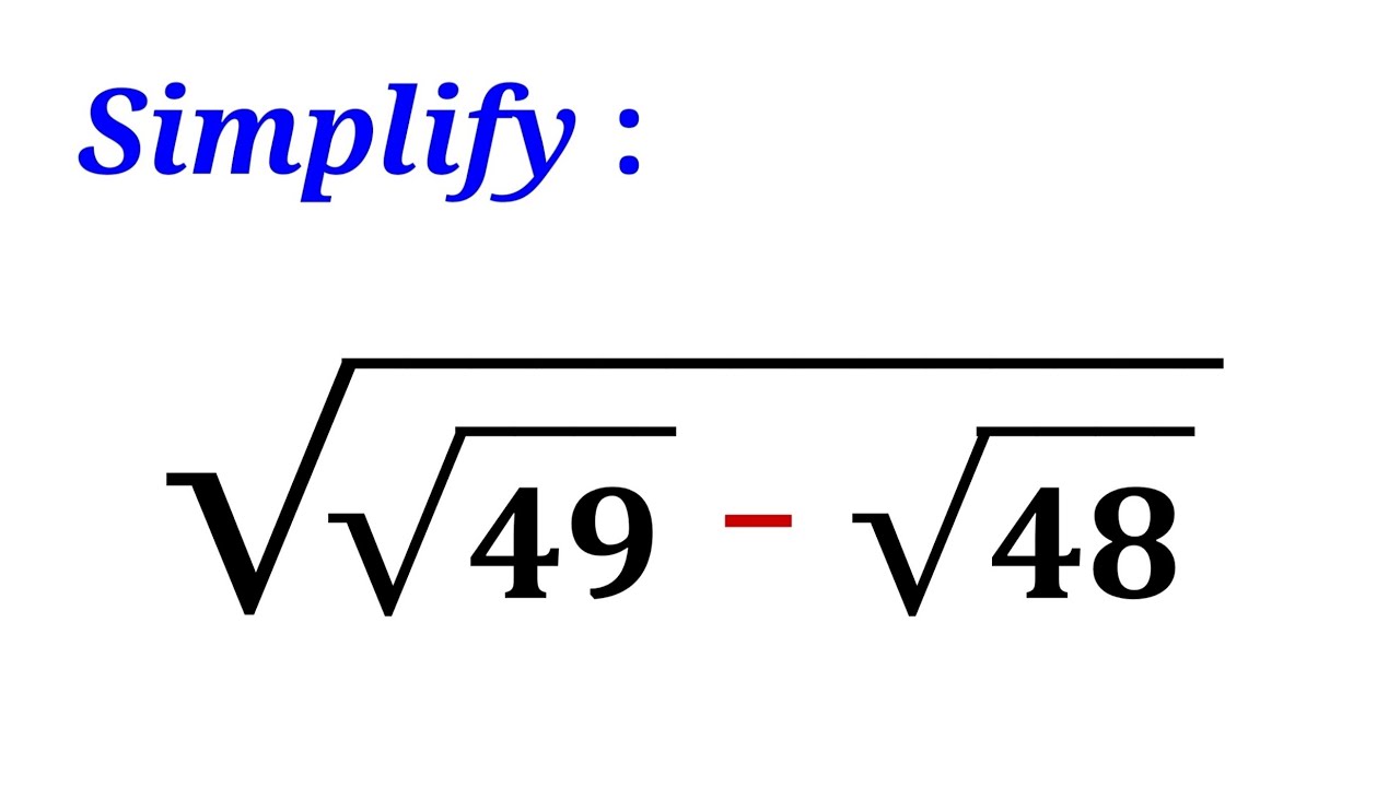 Math Olympiad Problem | Can you simplify?
