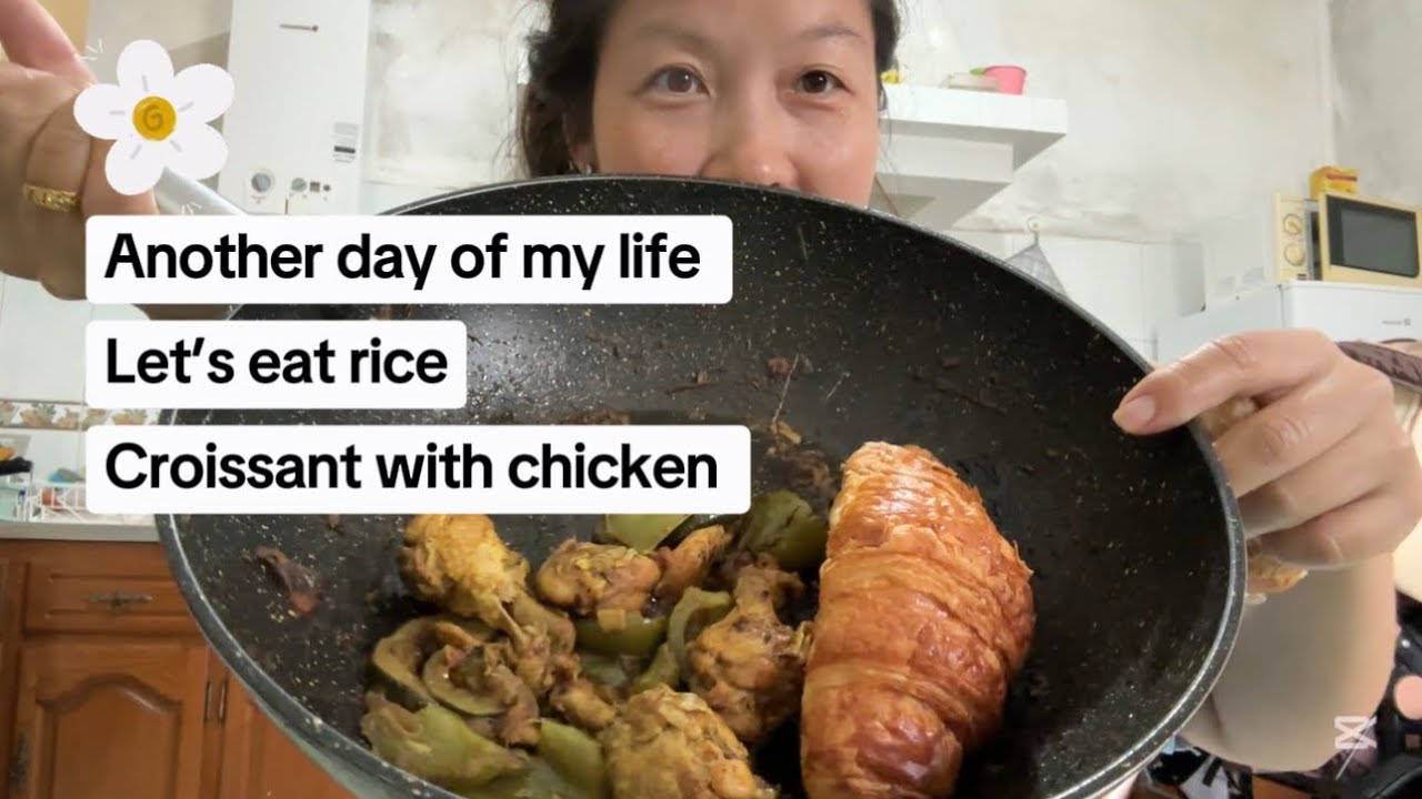 Another day of my life let’s eat croissant with chicken/ Indira rai