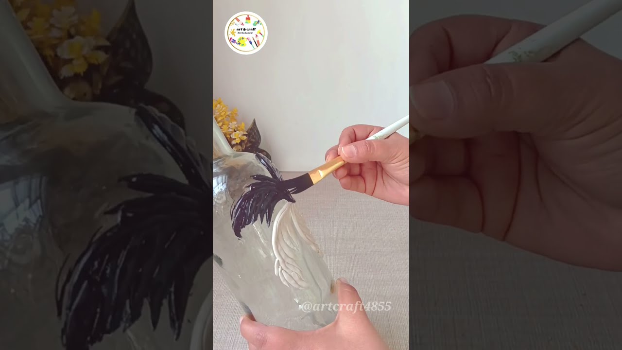 @artcraft4855 Glass bottle decor ideas 💡❤️👍✅