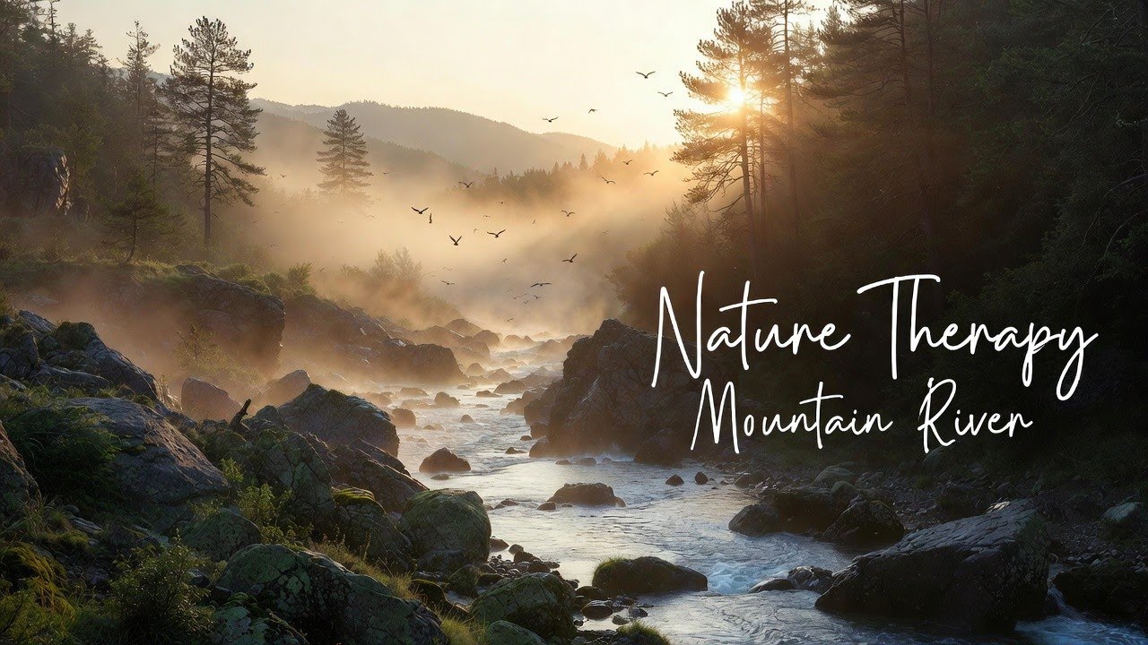 Serene Mountain River & Birdsong | Relaxing Nature Ambience for Study