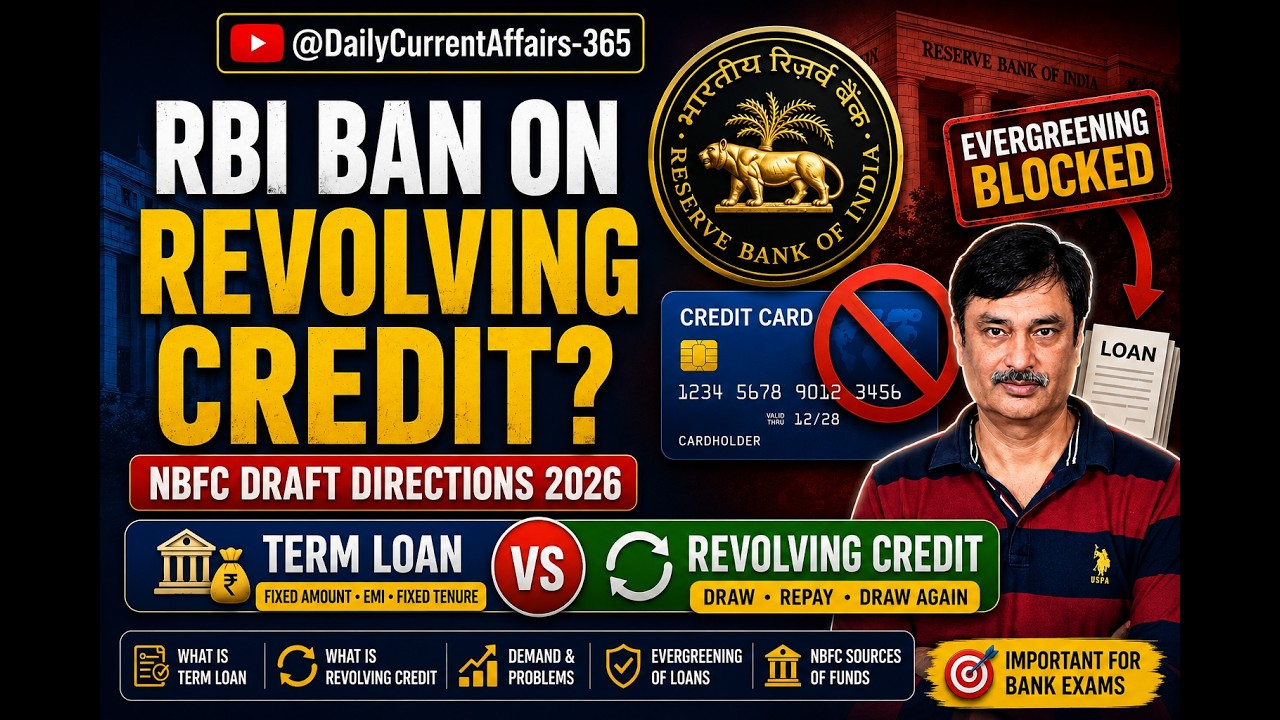 RBI Ban on Revolving Credit? | NBFC Draft Directions 2026 | Term Loan vs Revolving Credit