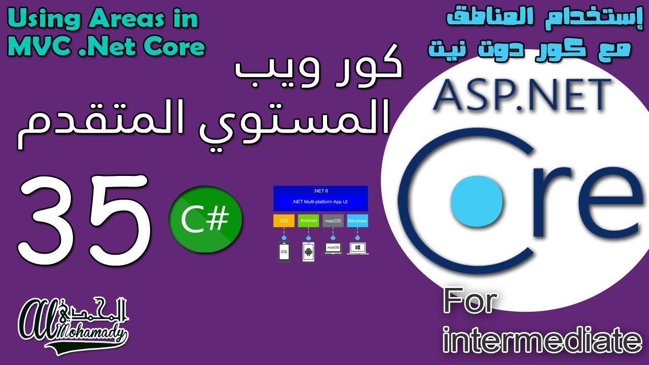 35 إستخدام المناطق مع كور دوت نيت Using Areas in MVC .Net Core