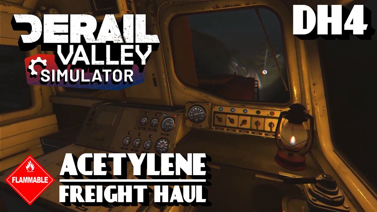 Relaxing Night Train Work // Derail Valley - ACETYLENE FREIGHT HAUL