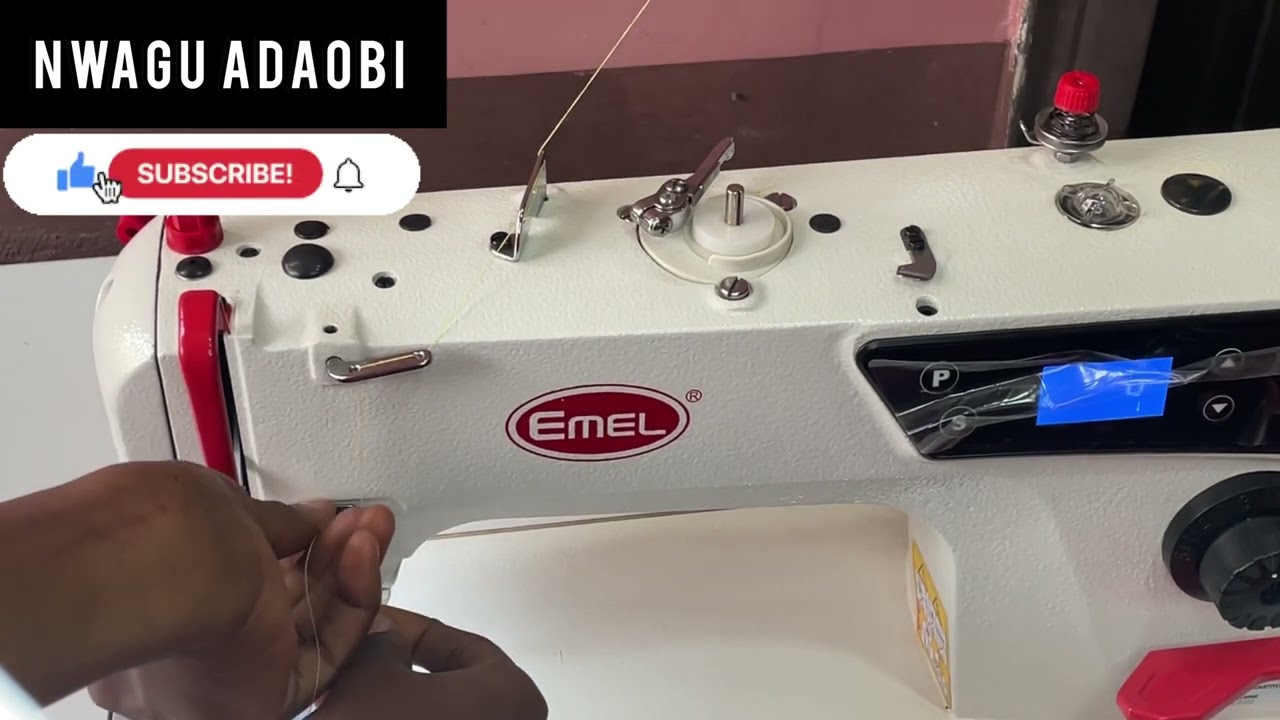 HOW TO THREAD An Emel industrial direct drive sewing machine 9800 series