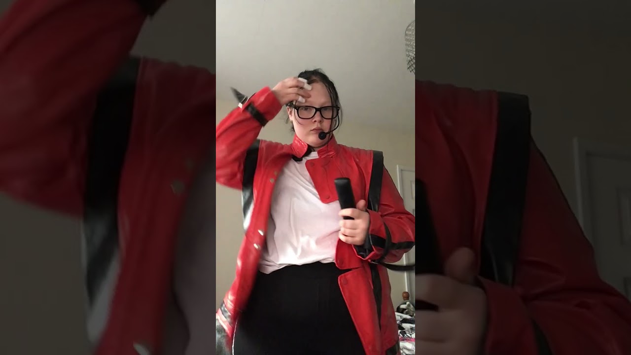 Hi it’s Melissa here I am practicing to be a Micheal Jackson impersonator 