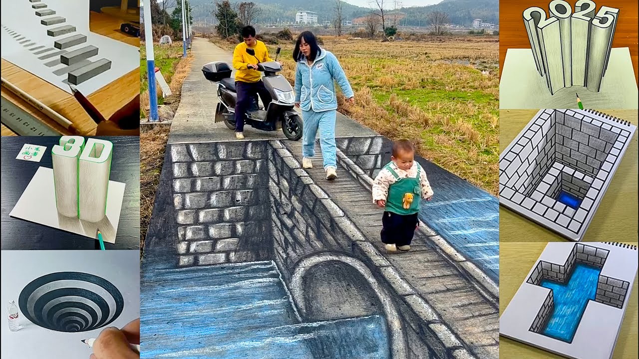 Start To Draw Street Art Illusion 3D Technique