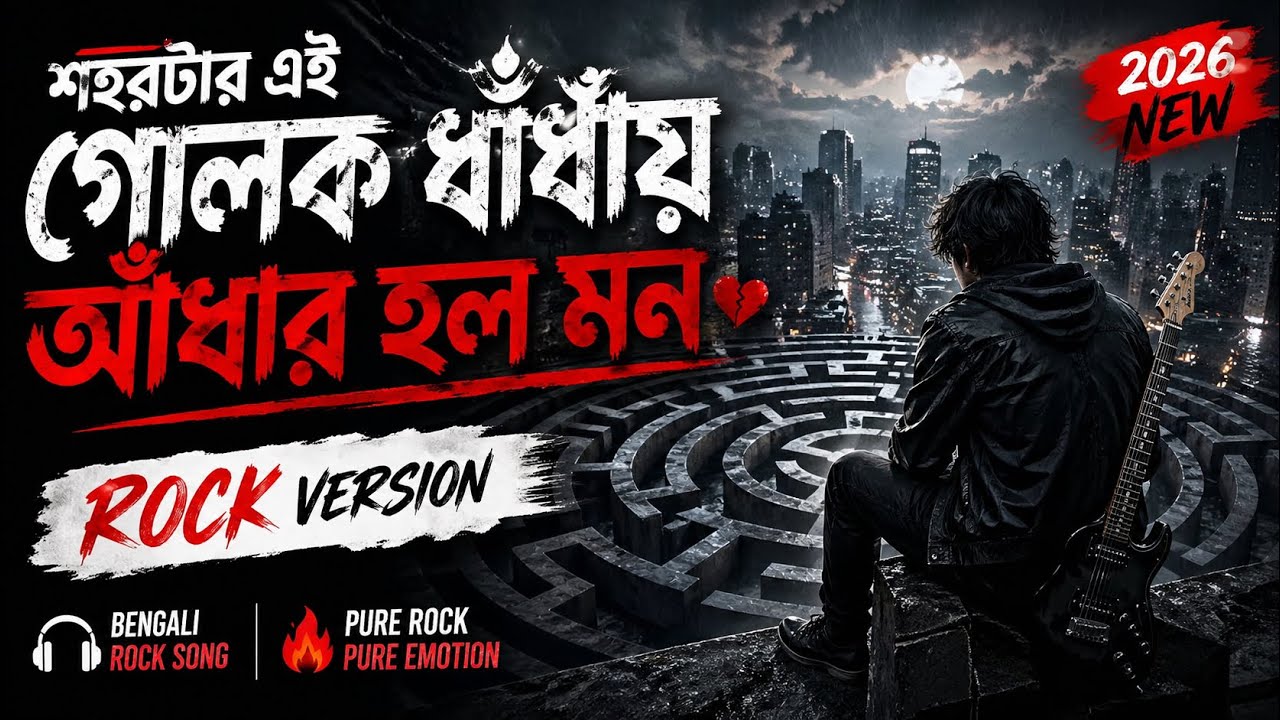শহরটার এই গোলক ধাঁধাঁয় আঁধার হল মন | Pure Bengali Rock Version  | Shohor Tar EI Golok Dhadhai