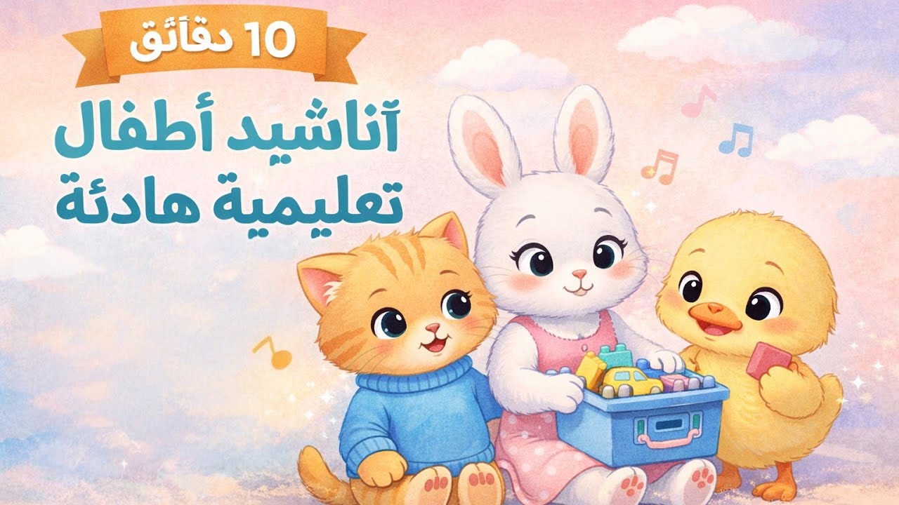 10 دقائق أناشيد أطفال تعليمية هادئة | كلمات لطيفة وصبر وترتيب بعد اللعب 🎵💛 | تربية بالحب أغاني أطفال