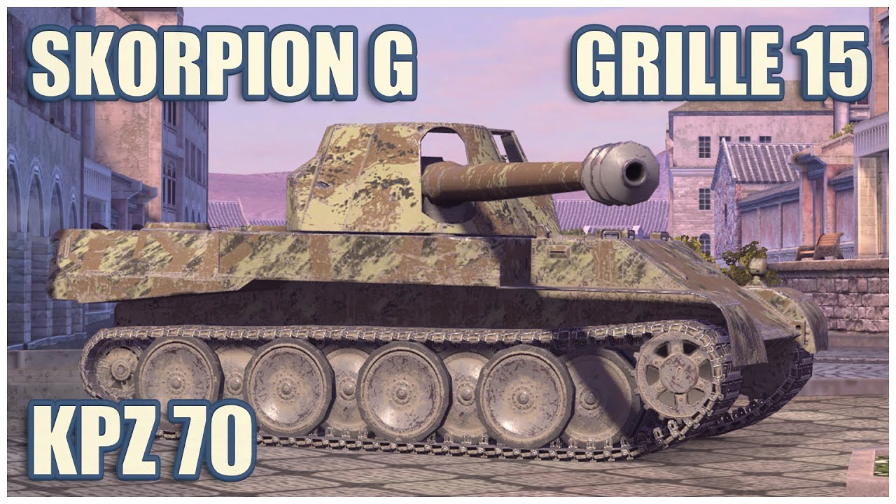 Skorpion G, Kpz 70 & Grille 15 • WoT Blitz Gameplay