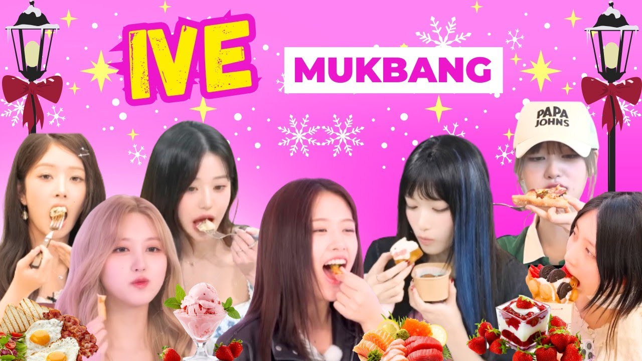 IVE Mukbang & Eating in 10 minutes #mukbang #asmr #food #ive #wonyoung #yujin #rei #leeseo #2025