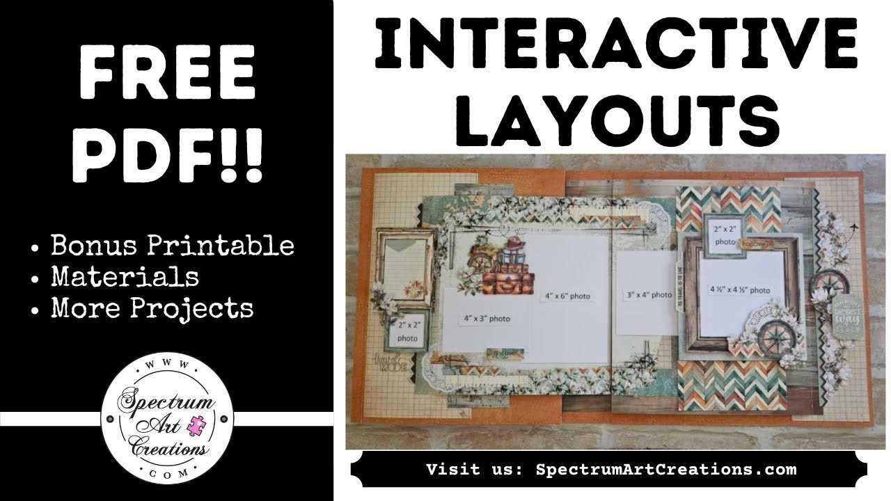 Wanderlust Explorer Interactive Layout FREE  PDF!! by 49 and Market #SpectrumArtCreations