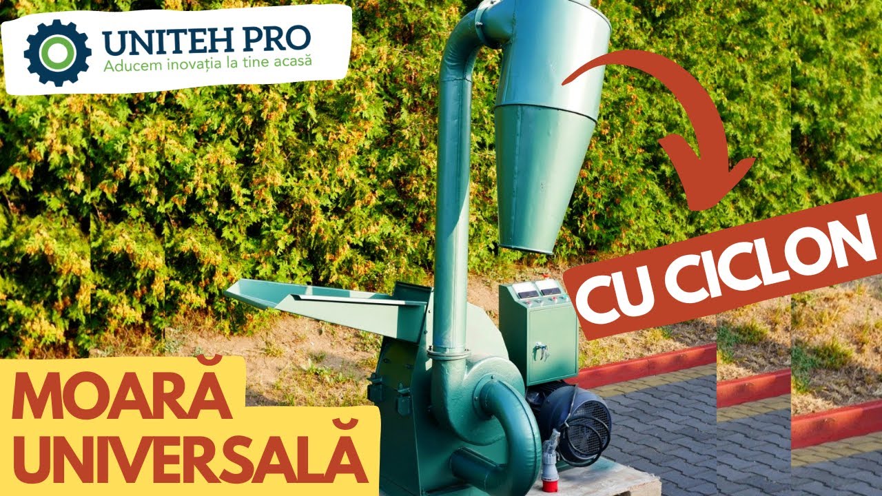 Moara universala cu ciclon | cereale, furaje, talaj | Uniteh PRO