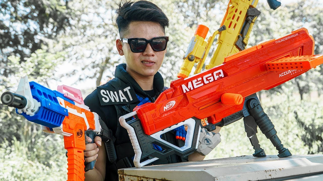 LTT Game Nerf War : Warriors SEAL X Nerf Guns Fight Group Inhuman Bandits Music Player