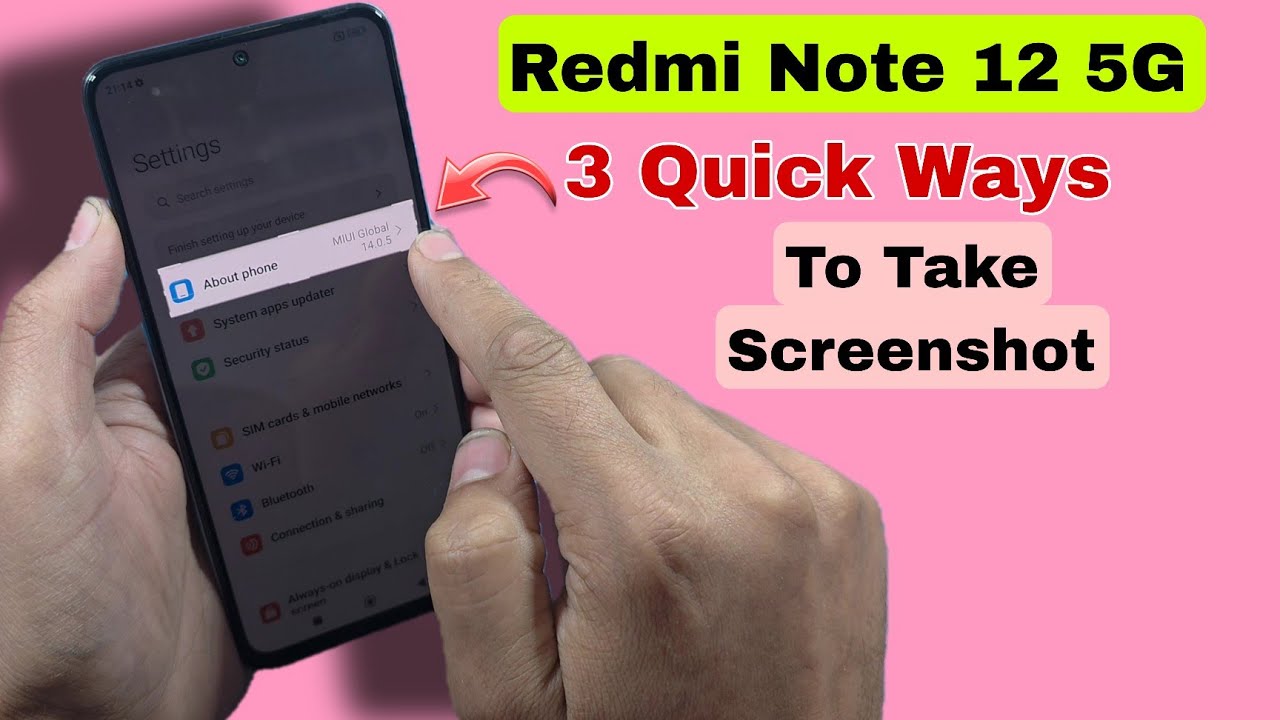 3 Ways to Take Screenshot Redmi Note 12 5G | Redmi Note 12 5G screenshot ke 3 tarqe