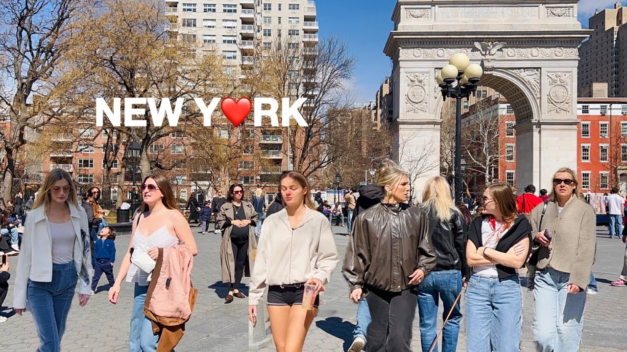 [4K]🇺🇸NYC Walk🗽A Perfect Spring Day in Greenwich Village🌷🌿Lively Saturday Vibes in NYC | Mar 2026