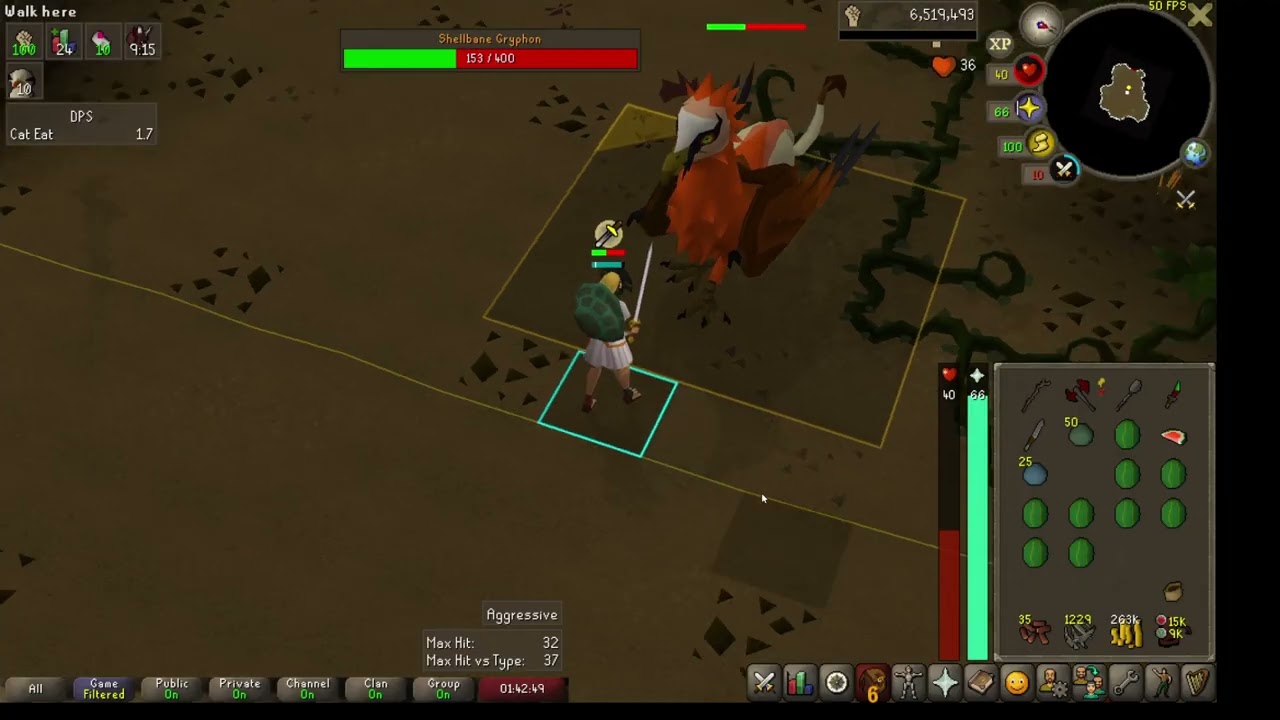 OSRS Gryphon Teleport Heal