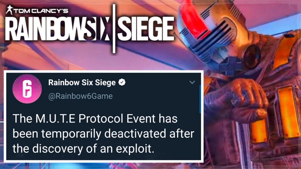 M.U.T.E Protocol Temporary Disabled Due To Glitch Exploits... Rainbow Six Siege