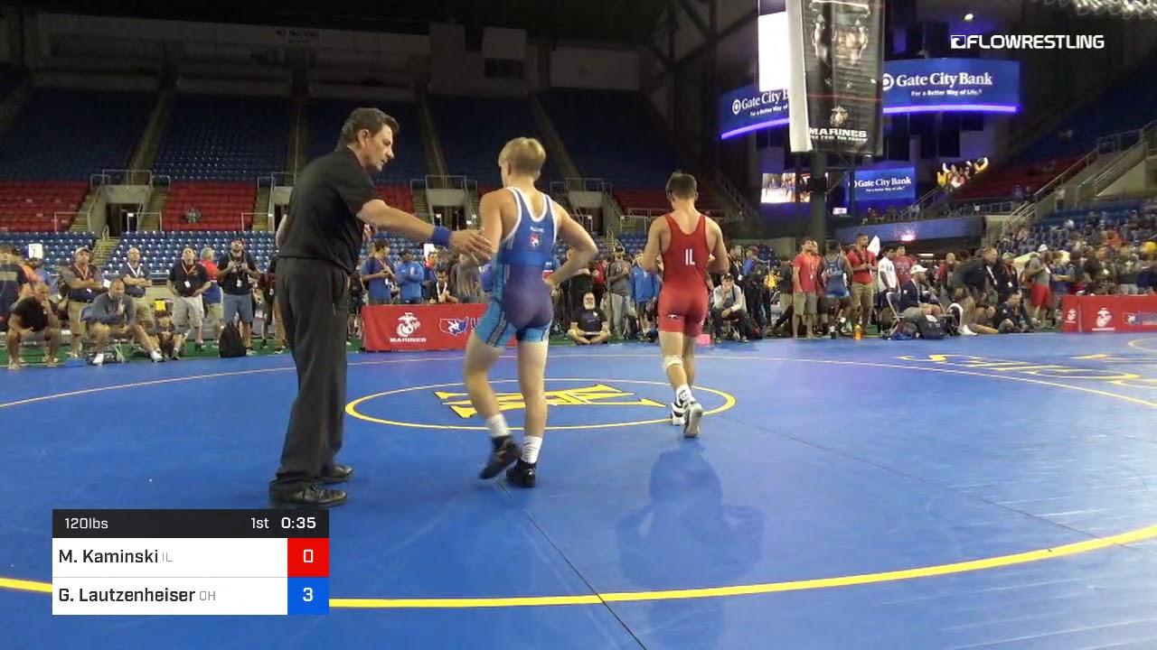 120 Lbs Cons 16 2 Mikey Kaminski Illinois Vs Garett Lautzenheiser Ohio