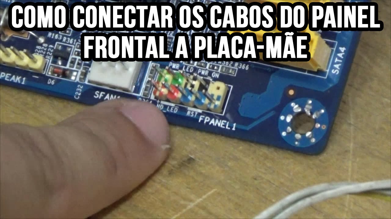 Como conectar os fios do gabinete na placa-mãe do computador (botão liga, botão reset e LEDs)