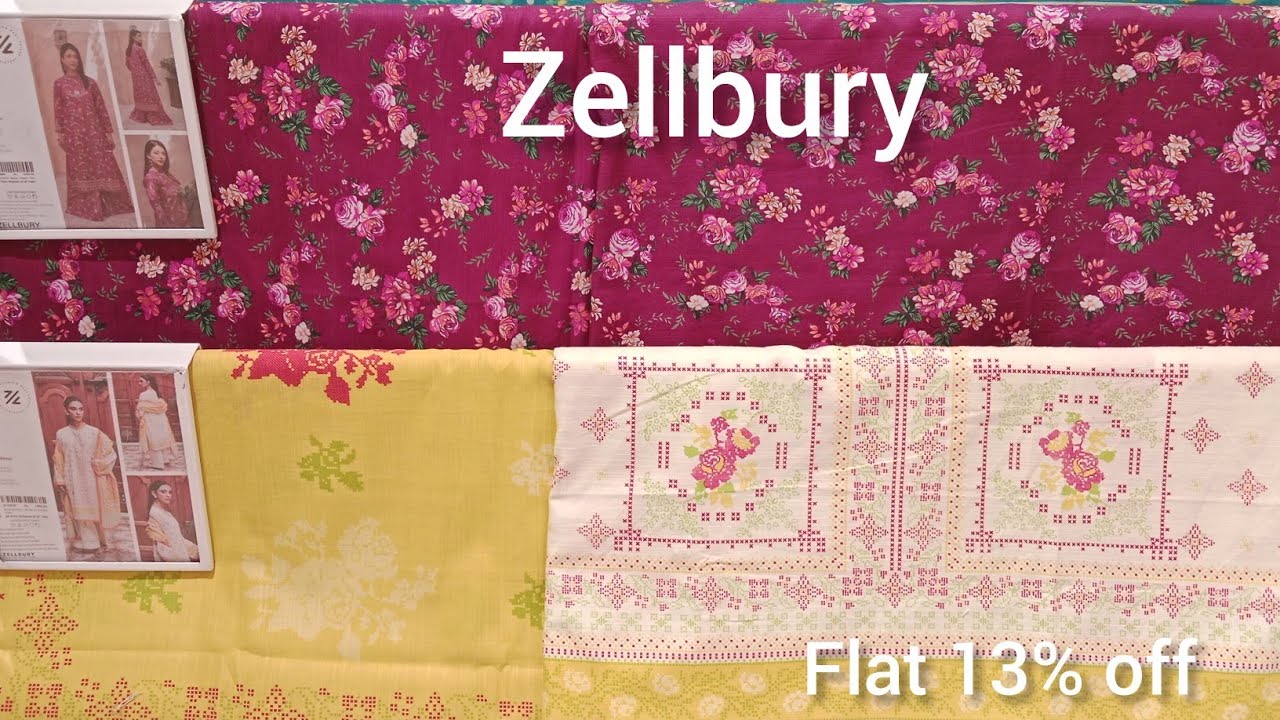 Zellbury flat 13% off on unstitched collection 💞 zellbury sale on Winter collection ❤️ zellbury sale