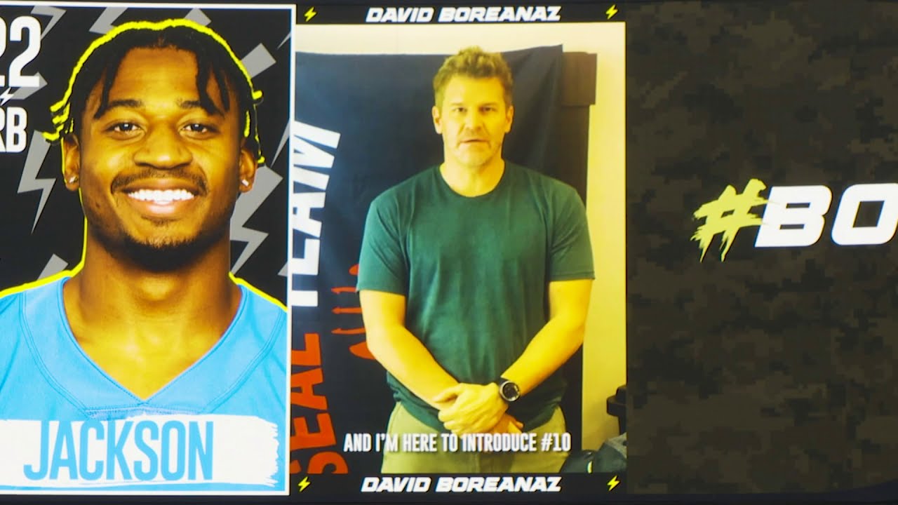 Seal Team Cast and Crew LA Chargers Player Introductions Salute to Service 2020 Edit 1 Minute