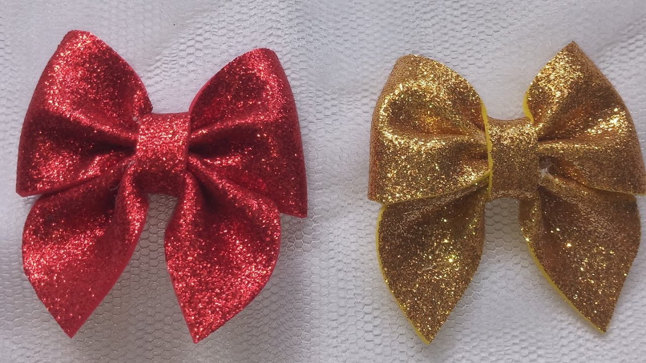 como fazer laço em E.V.A passo a passo facil 🎀enfeite de natal eva🎀