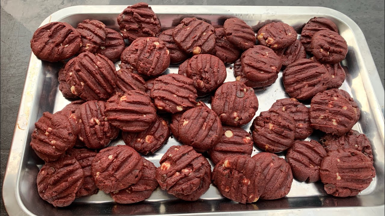 Biskut Raya 2024 Red Velvet Chocolate chip White Yang Paling Sedap Dan Rangup ~ Sukatan Cawan