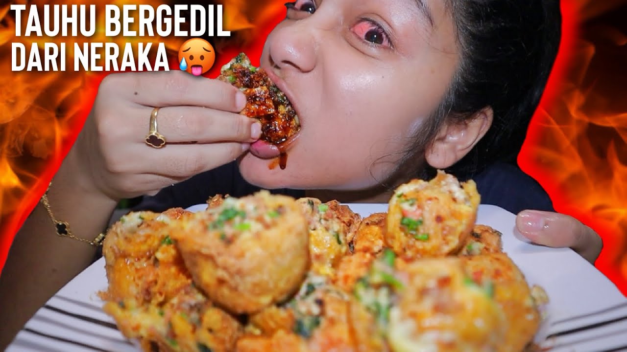 Dapur terbakar gara2 first time buat tauhu bergedil 😫 | ASMR MUKBANG