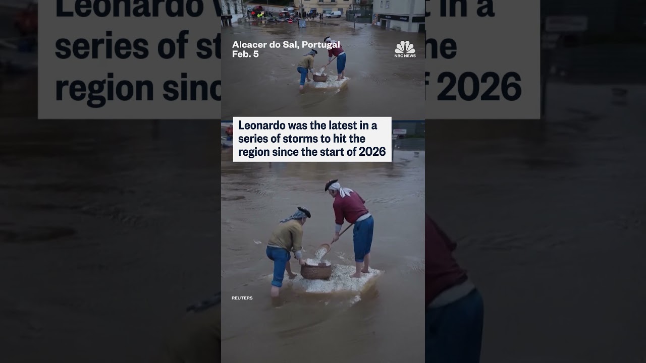 Storm Leonardo has brought heavy rains and severe flooding to parts of Portugal and Spain