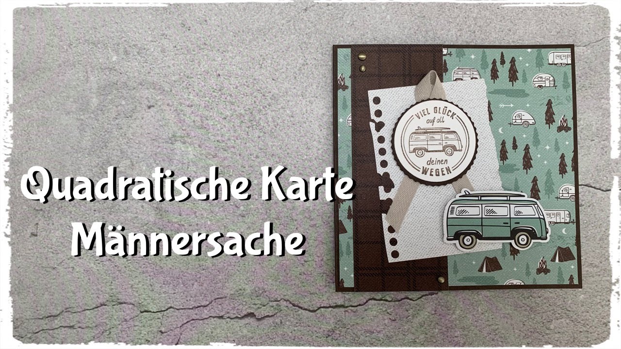 Quadratisch Karte - Ruhestand - Auszeit - Gutschein - Männersache mit Produkten von Stampin´Up!