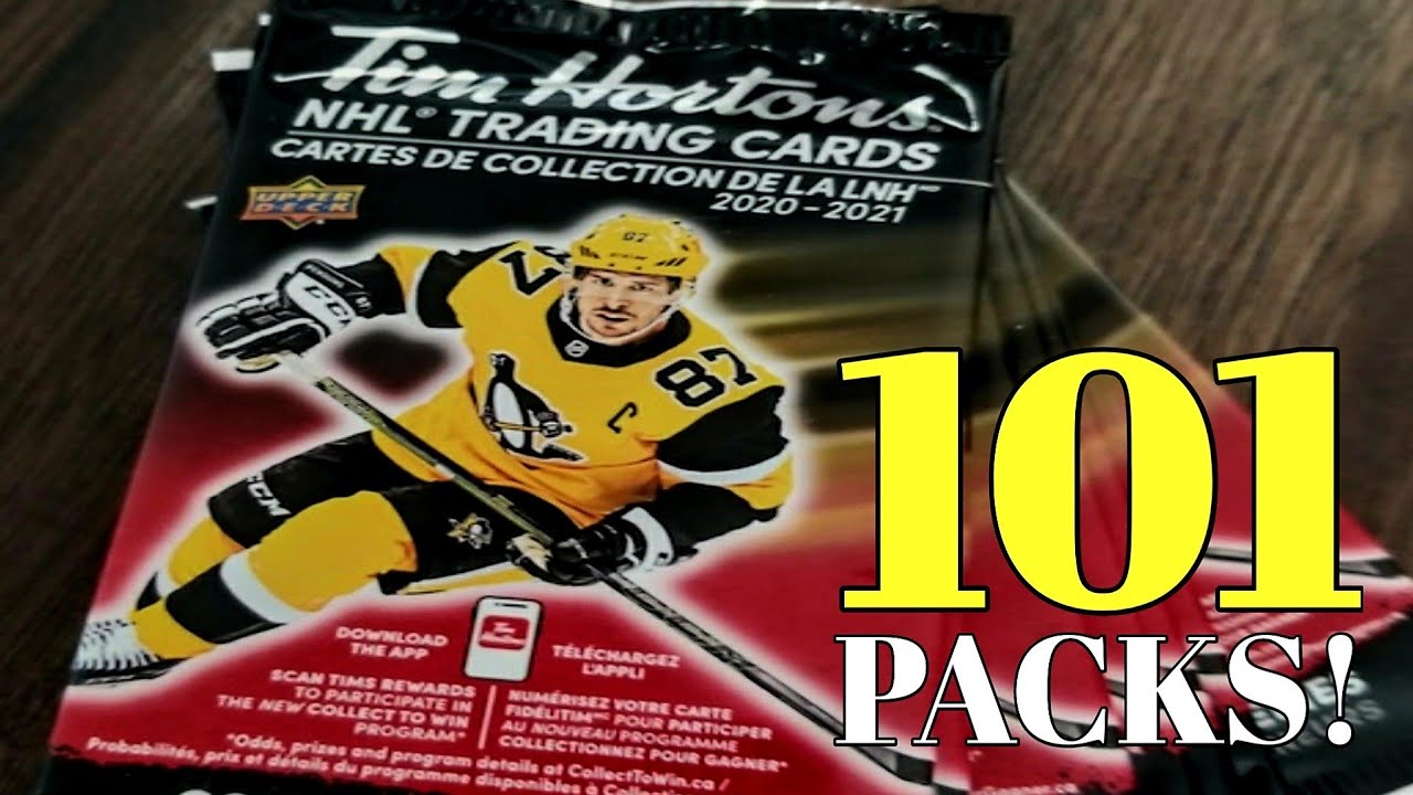 Opening 101 PACKS of 20/21 Upper Deck Tim Hortons Hockey Cards | Win Packs of Hockey Cards