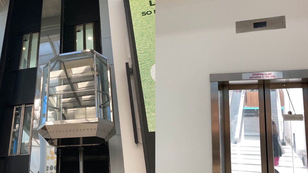 Very Nice Glass H&C Lifts (Mod. KONE) at Broad St. Mall / Reading #lift #elevator