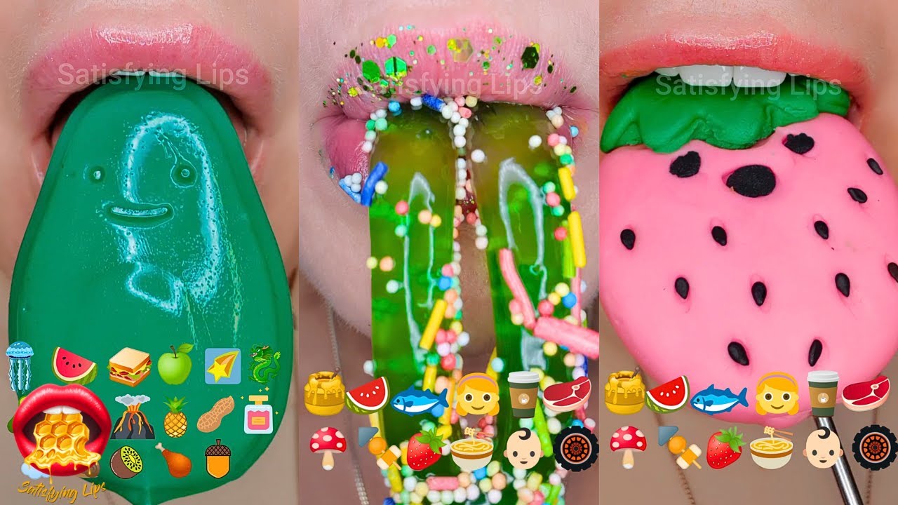 Satisfying ASMR Eating Compilation FONDANT KOHAKUTOU MOCHIE Mukbang 먹방