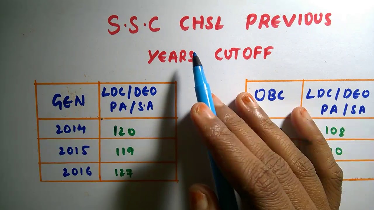 Ssc chsl previous years cutoff 2014,2015,2016