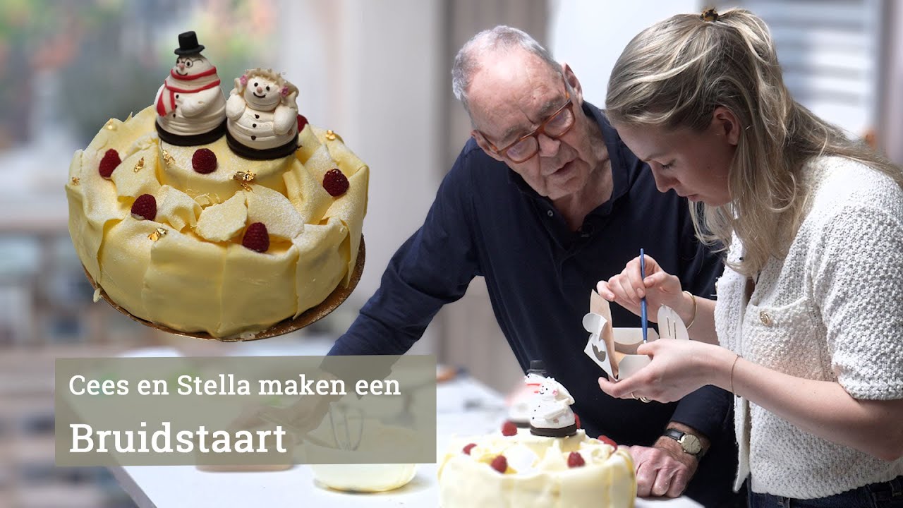 Cees en Stella maken een bruidstaart