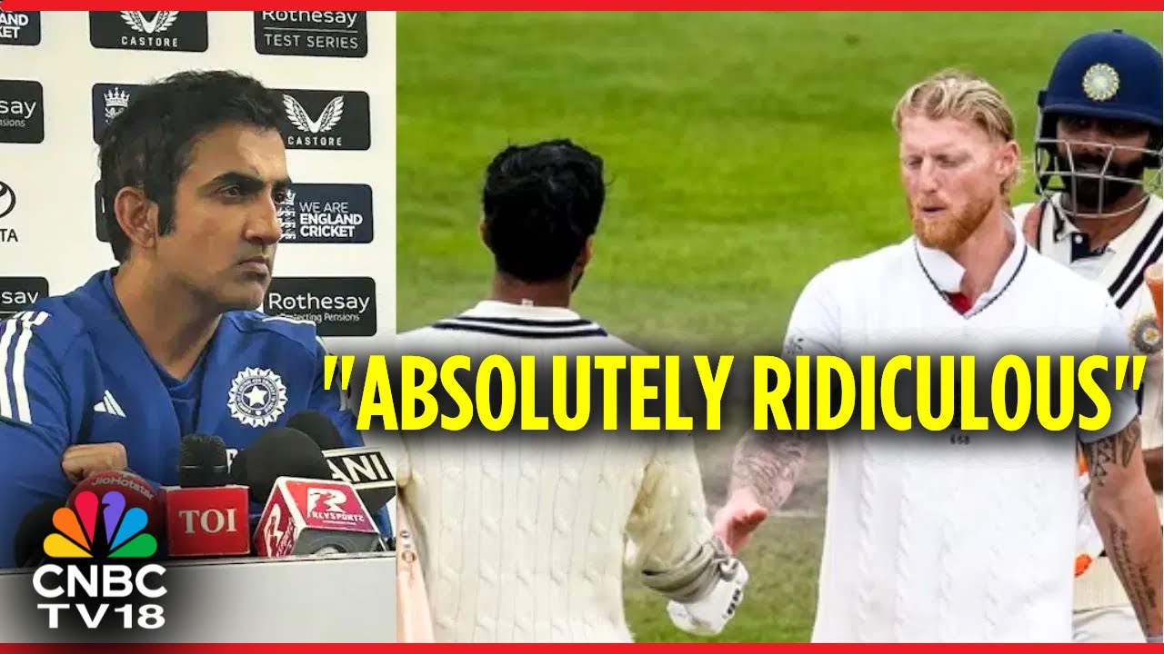 Gautam Gambhir Attacks Ben Stokes Over Disgraceful Handshake Act with  Jadeja and Washington | N18G