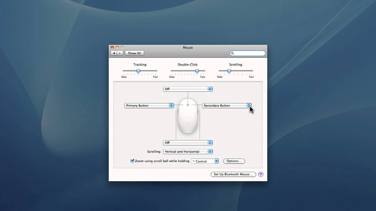 How to get a right-click button on a Mac mouse