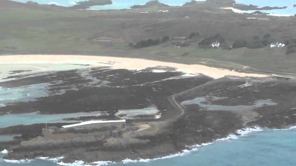Landing at Alderney on a wet and windy January afternoon