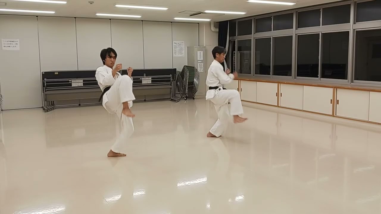 【空手】バッサイの型を習い始めて2日目の大学生男子初段 ～その2　（金井空手道場）
