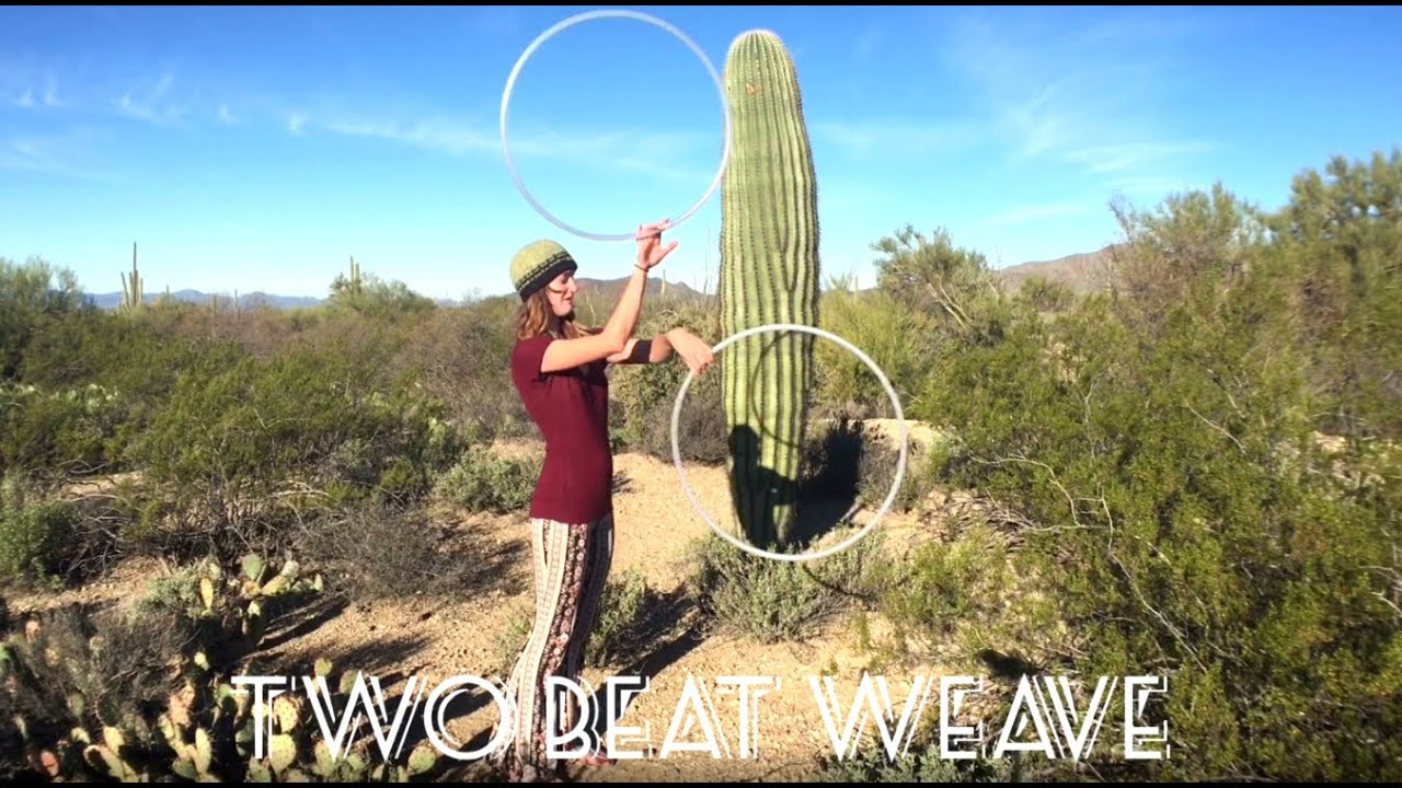 Two Beat Weave Tutorial - Double Hula Hoop Moves - Hooping Tutorials for Beginners!