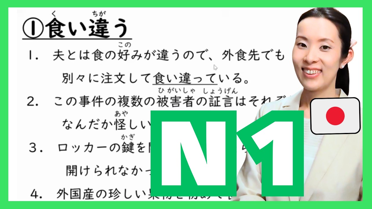 【JLPT直前対策！】JLPT N1語彙 / 日本語能力試験 N1 / JLPT N1 Vocabulary