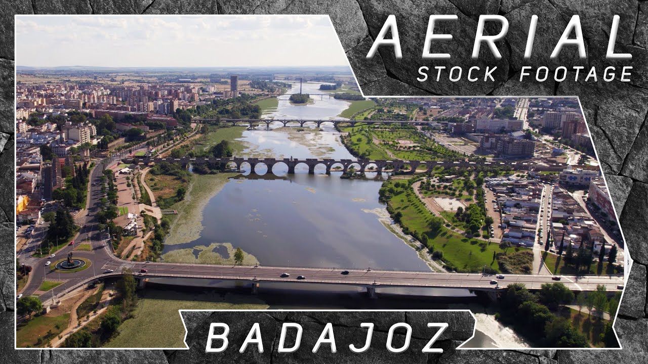 Badajoz ● Spain 🇪🇸 | 4K Aerial Drone Stock Footage