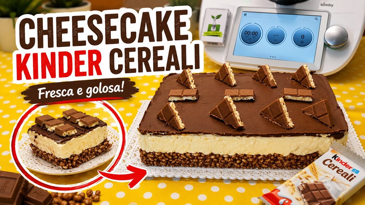 Cheesecake kinder cereali bimby TM7 TM6 TM5 TM31 TM21